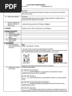 Lesson Plan in Health Substance Use