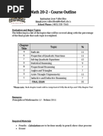 Math 20-2 - Course Outline