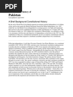 Constitutional History of Pakistan