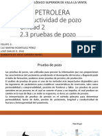 2.3 Productividad de Pozo