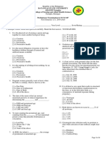 Prelims Exam - (NCM 107)