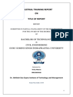 Industrial Training Report ON Title of Report