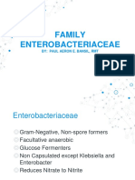 Family Enterobacteriaceae: By: Paul Aeron E. Bansil, RMT