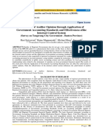 Chievementof Auditor Opinion Through Application of Government Accounting Standards and Effectiveness Ofthe Internal Control System