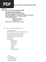 JAKITS Youth Day 2019 Theme: Filipino Youth in Mission: Beloved, Gifted, Empowered Activities: Day 1: May 16, 2019 Parish In-Charge-Santiago