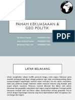 Paham Kekuasaaan & Geo Politik