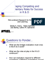 Leveraging Competing and Complementary Roles For Success Inr&D