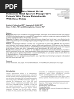 Efficacy of Dexamethasone Versus Fluticasone Nasal Sprays in Postoperative Patients With Chronic Rhinosinusitis With Nasal Polyps