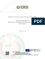 Sample Examination Fof Off-Grid Solar PV Technicians - Validated PDF