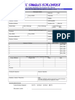 Coupes For Christ Registration Form