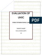 Evaluation of Unsc