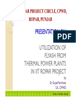 Presentation On Utilization of Flyash From Thermal Power Plants in Iit Ropar Project