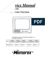 Service Manual: MT1192 19" Color Television