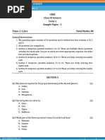 Cbse Class VI Science Term 1 Sample Paper - 1 Time: 2 Hrs Total Marks: 80