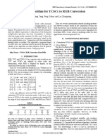 A Fast Algorithm For YCbCr To RGB Conversion