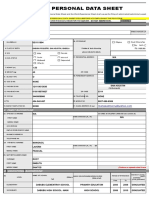 Personal Data Sheet