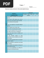 "I Can ": English 2 Language Skills