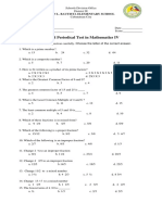 Second Periodical Test in Mathematics IV: Juan L. Bautista Elementary School