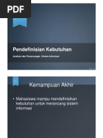 Pendefinisian Kebutuhan