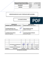 Especificación de Color Y Pintura en Instalaciones: Ingeniería Tuberías