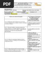 Planificacion de Destrezas Prueba de Lengua y Literatura Parcial