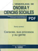 Septiembre Diciembre 3 2002 Caracas Sus Procesos y Su Gente