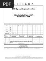 EHS-I-004 Site Safety Plan (SSP)