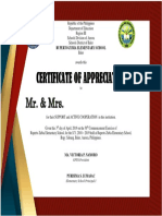 Certificate COOPERATIVE Parents