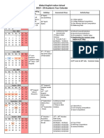 Global English Indian School 2019 - 20 Academic Year Calendar