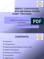 Solar Energy Conversion With MPPT PPT in PDF