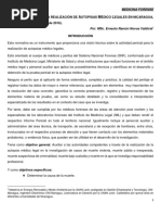 Norma Técnica para La Realización de Autopsias Médico Legales en Nicaragua, Ntiml-0080216.