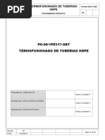 PO-08-1PE317-SBT - Termofusionado de Tuberías HDPE Rev 00