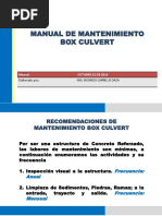 Anexo 9. Manual de Mantenimiento Box Culvert