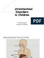 Gastrointestinal Disorders in Children: Dr. Nataliya Haliyash Nursing Care of Children