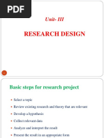 Unit-III: Research Design