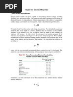 Chapter 12: Electrical Properties: Charge Carriers and Conduction