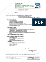 Schools Division Office of Isabela: 201 File Checklist