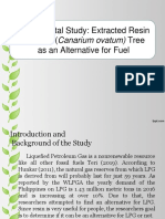 Experimental Study: Extracted Resin Oil of Pili (Canarium Ovatum) Tree As An Alternative For Fuel