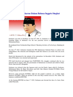 Biografi Soekarno Dalam Bahasa Inggris Singkat