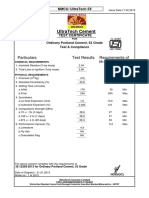 Ultratech Cement: Particulars Test Results Requirements of