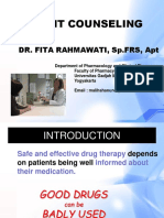 Pelatihan Patient Counseling - Dr. Fita Rahmawati, SPFRS, Apt