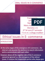 Ethical and Moral Issues in E-Commerce