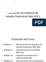 Planeación de Auditoría de Estados Financieros en Bases A NIA S