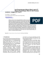 Optimalisasi Pit Limit Penambangan Mineral Nikel Laterit PT ANTAM Tbk. Unit Bisnis Penambangan Nikel Di Site Pomalaa Sulawesi Tenggara Di Front X