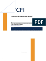 Economic Order Quantity Template