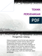 Teknik Persidangan