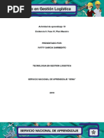 Actividad de Aprendizaje 19 Evidencia 6: Fase IV, Plan Maestro