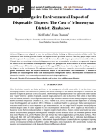 The Negative Environmental Impact of Disposable Diapers: The Case of Mberengwa District, Zimbabwe