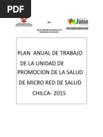 Plan Anual de Trabajo de La Micro RD de Salud Chilca