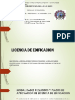 Licencia de Edificacion Diapositiva 2019